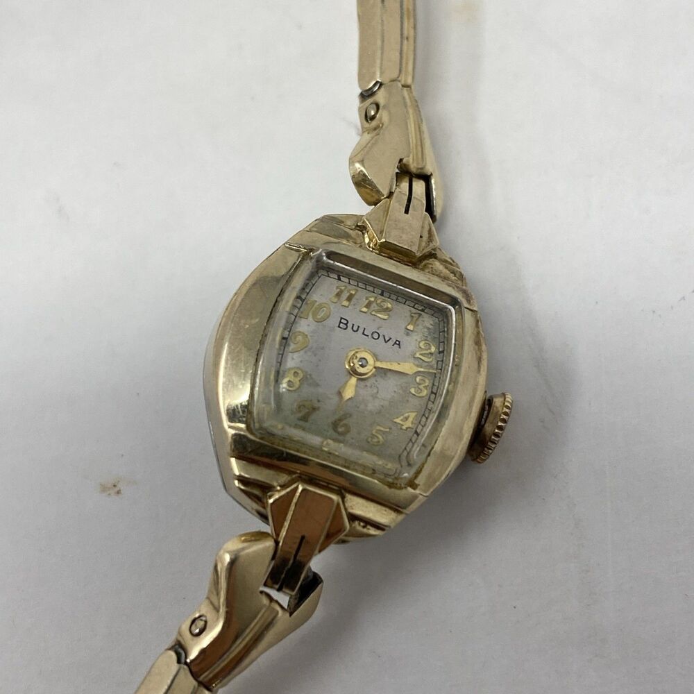 1950s Bulova 10K GF Ladies Watch Manual Wind WORKING L1 0038870